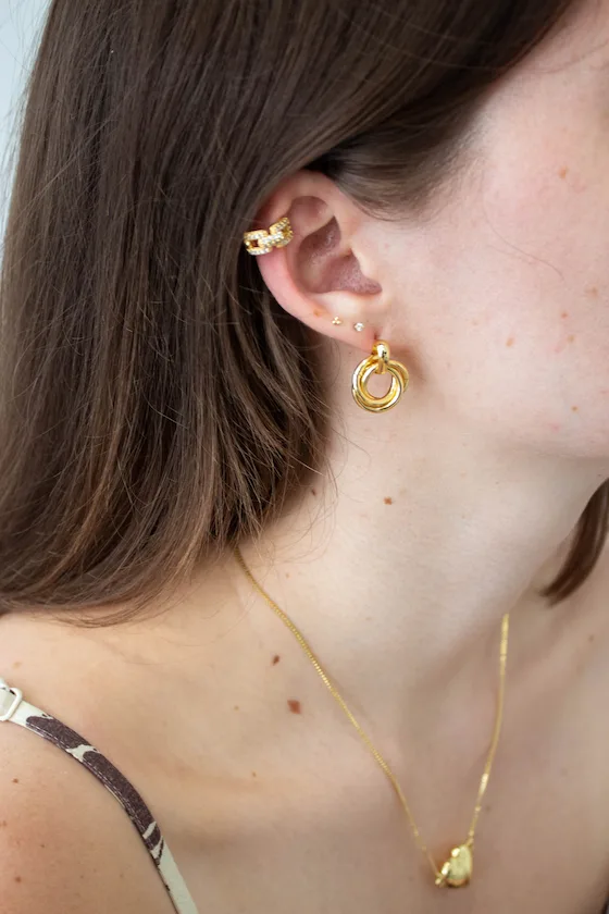 Collar de corazón en oro laminado para mujer | Joyería minimalista Cadie